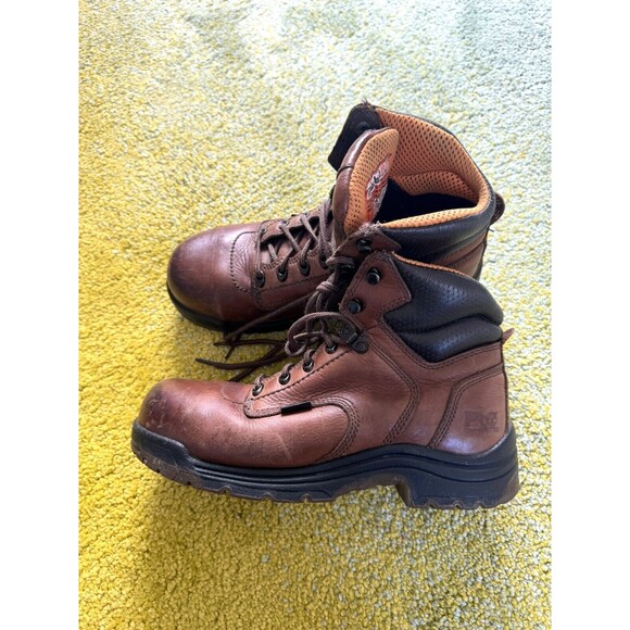 Timberland PRO Series Boots Titan Toe Brown Leather Size 7 - Picture 1 of 11